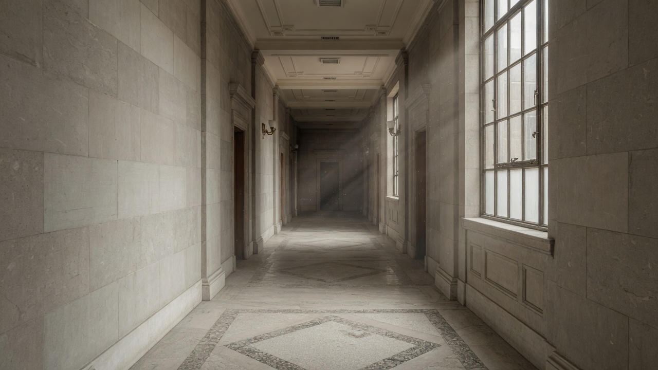 Quiet civic corridor